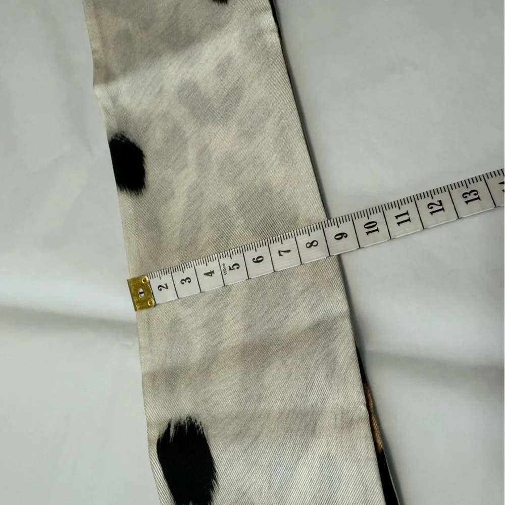 NWT Burberry London Reversible Silk Animal Print Long Bandeau Scarf